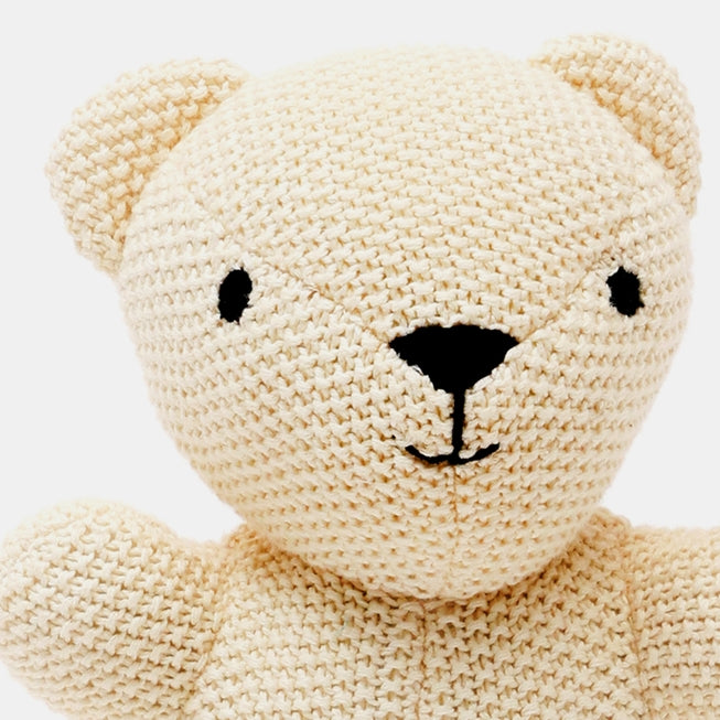 Cotton Knitted Stuffed Baby Toy-Bubu (Ivory)