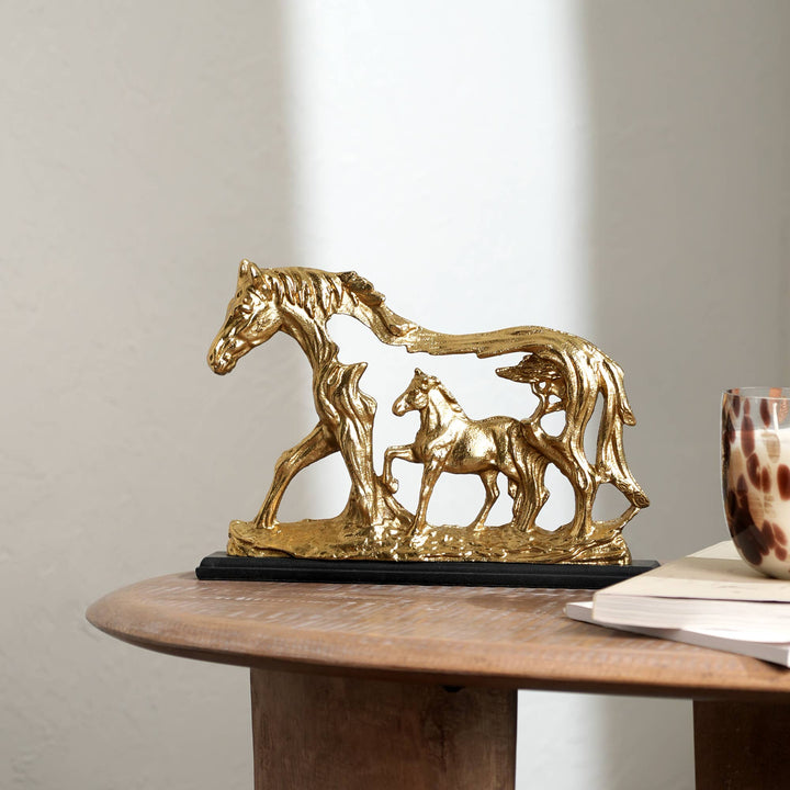 Decorative Horse Sculpture-Animal Figurine - 11"x1.25"x7.75"