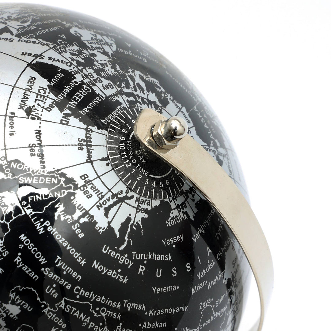 Tabletop Decorative Globe on Aluminum Stand - 10"(H)