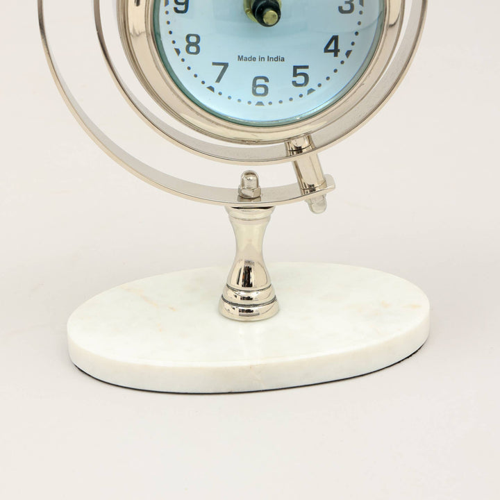 Decorative Dual Side Aluminium Table Clock - Desk Clock