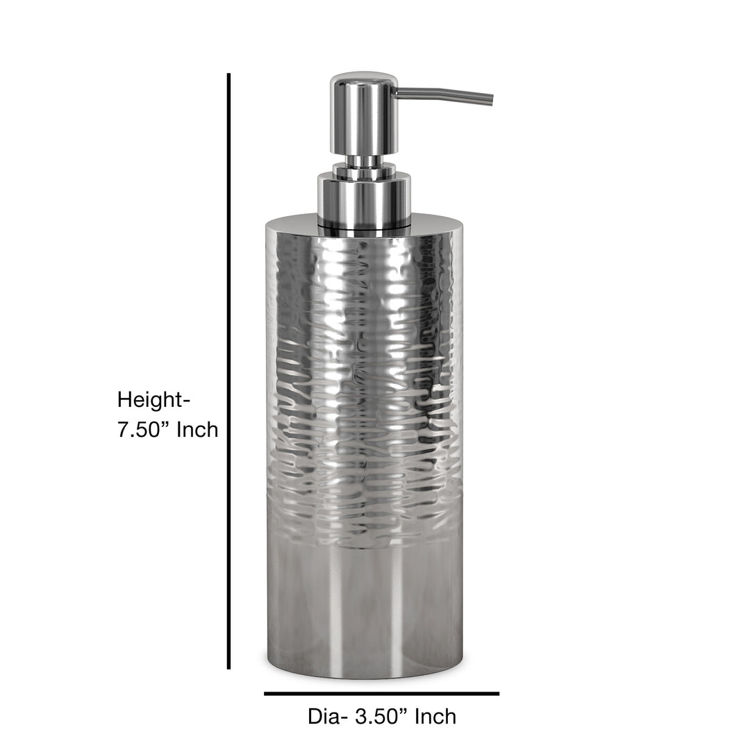 Liquid Soap Dispenser Pump Bottle | Bathroom Vanity & Kitchen Sink,Holds Soap,Lotion & Sanitizer | Shiny/Hammered