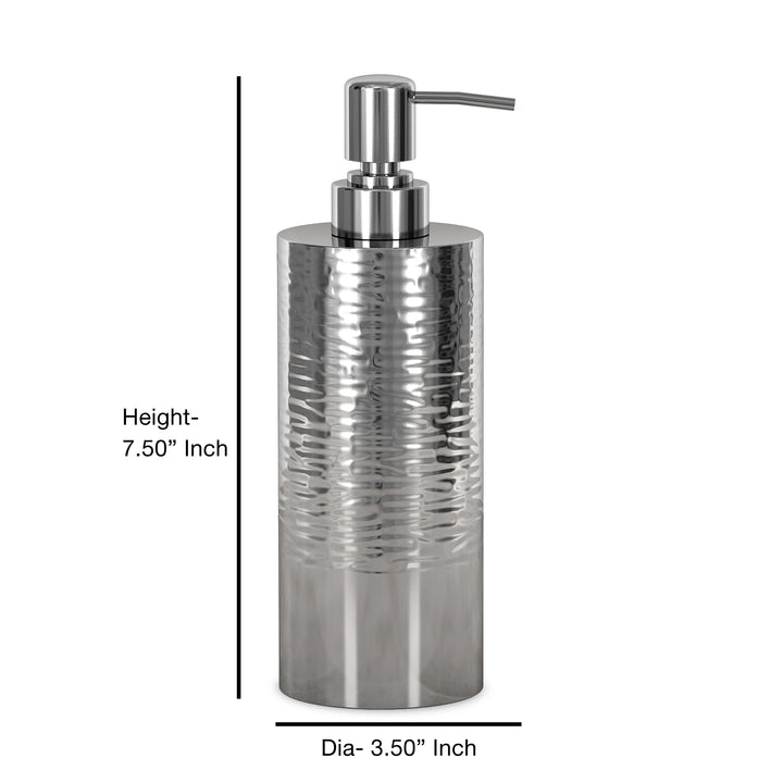 Liquid Soap Dispenser Pump Bottle | Bathroom Vanity & Kitchen Sink,Holds Soap,Lotion & Sanitizer | Shiny/Hammered