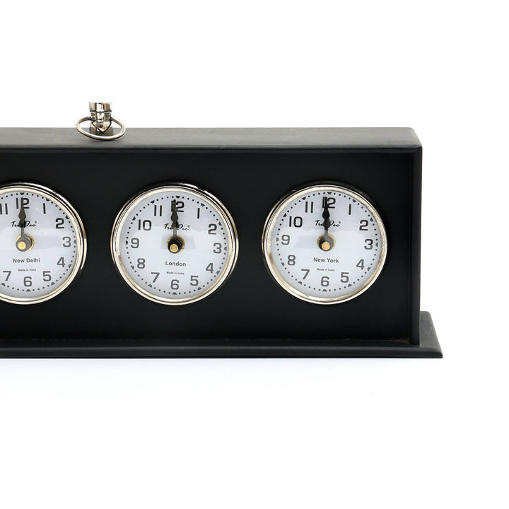 Modern & Decorative Tabletop Time Zone Clock - Desk Clock