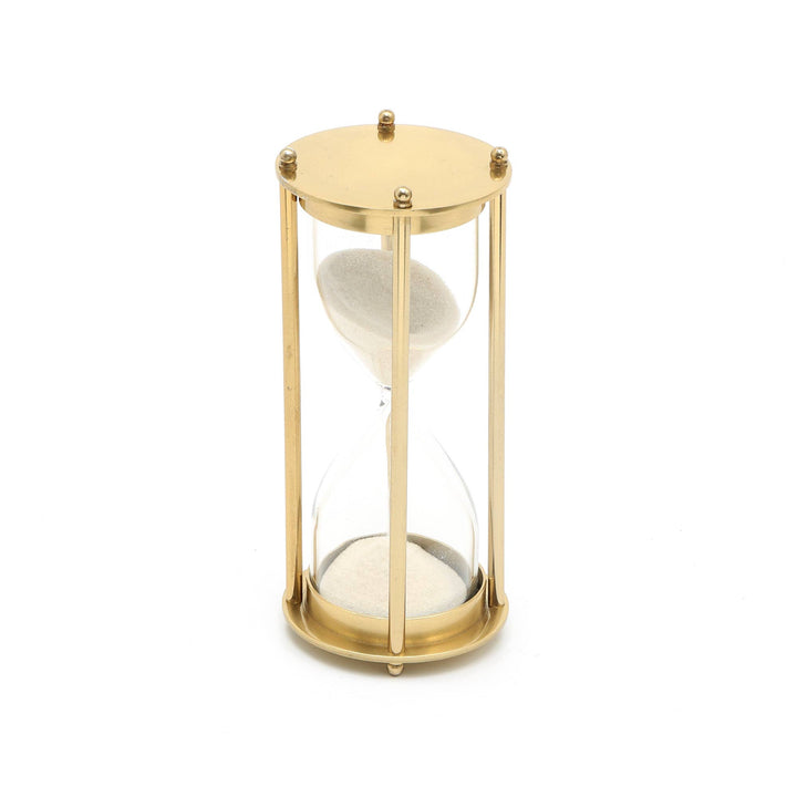 Decorative Aluminum Frame Sand Timer - Hourglass (2.75"X2.75"X6")