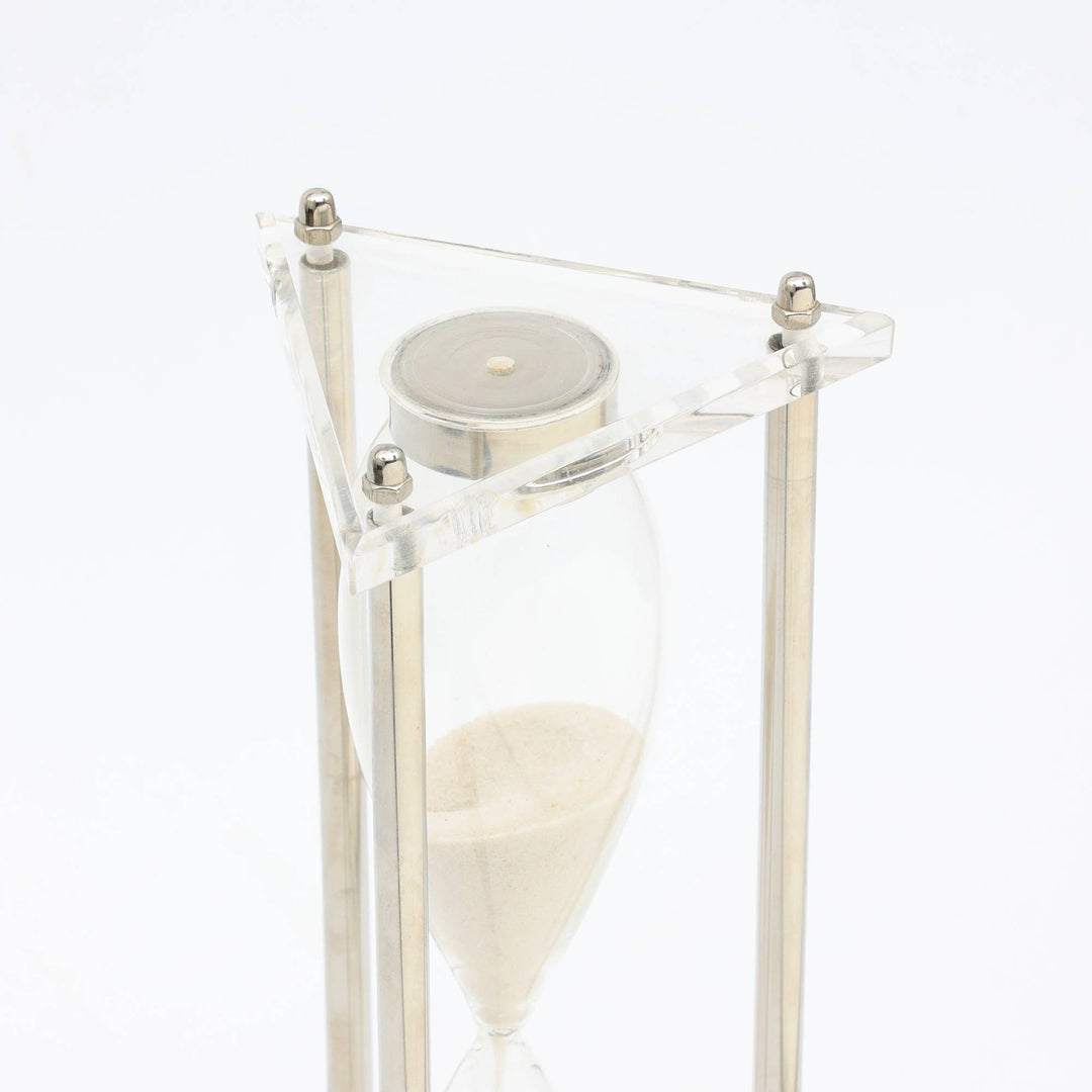 Decorative Aluminum Frame Sand Timer - Hourglass (4.5"X4.5"X12.5")
