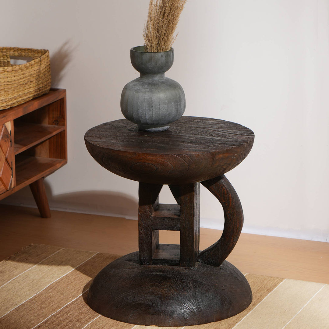 Refined Reclaimed Wood Side Table