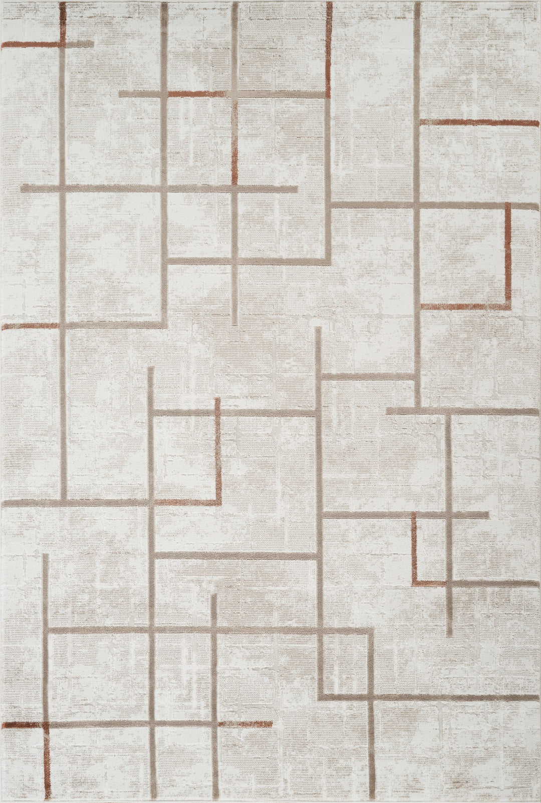 Troy Modern Geometric Area Rug  | Soft Polyester Rug | Contemporary Abstract Line Design Indoor Rug for Living Room, Bedroom & Dining Room