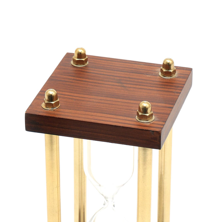 Decorative Aluminum Frame Sand Timer - Hourglass (4"x4"x8")