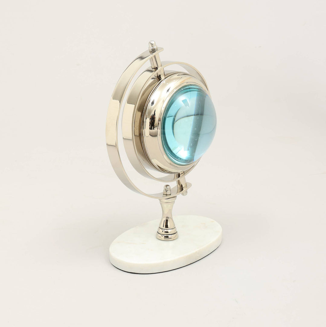 Decorative Dual Side Aluminium Table Clock - Desk Clock