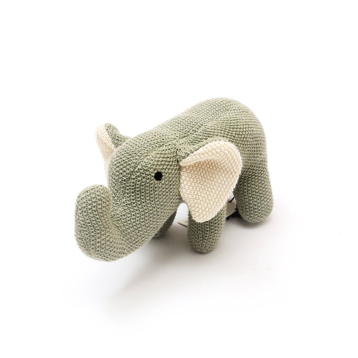 100% Cotton Knitted Stuffed Elephant Soft Toy Jojo