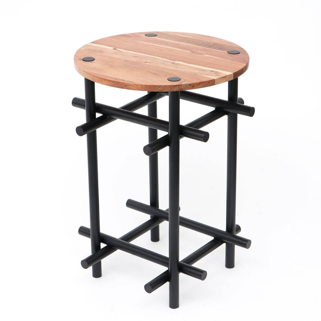 Wood & Iron Side Table