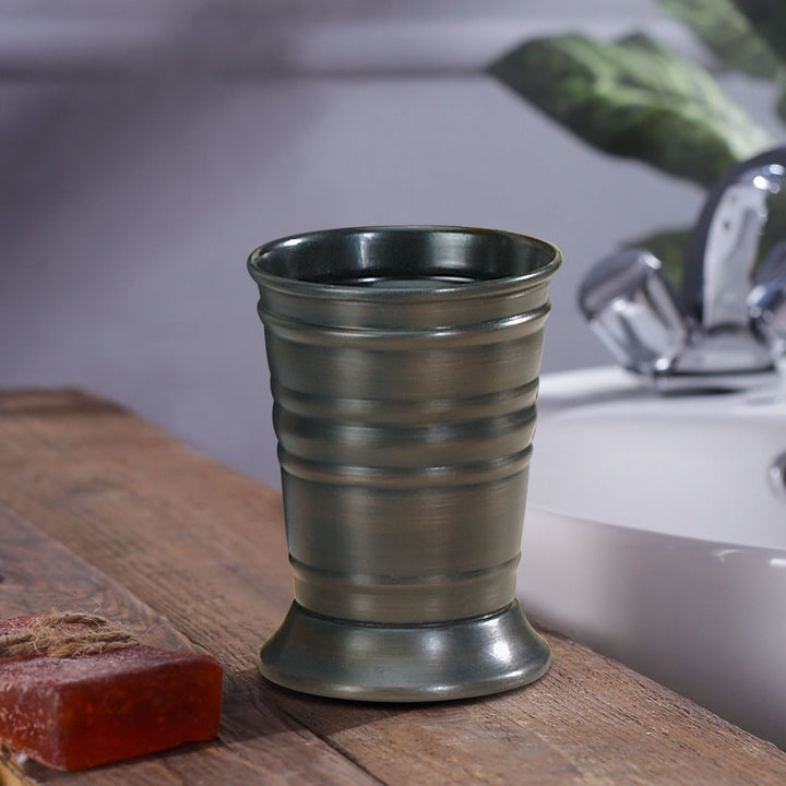 Stainless Steel Tumbler Bathroom Tumbler Cup | Decorative Rinse Cup,Drinking Glass,Toothbrush & Makeup Brush Holder for Vanity Countertops,Sink & Desk | Orb