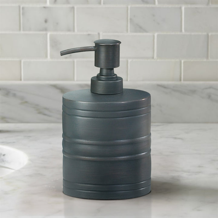 Stainless Steel Liquid Soap Dispenser Pump Bottle | Bathroom Vanity & Kitchen Sink,Holds Soap,Lotion & Sanitizer | Orb