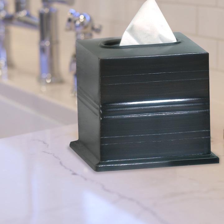 Tissue Box | Stainless Steel Square Facial Tissue Box Holder | Oil Rubbed Bronze Finish