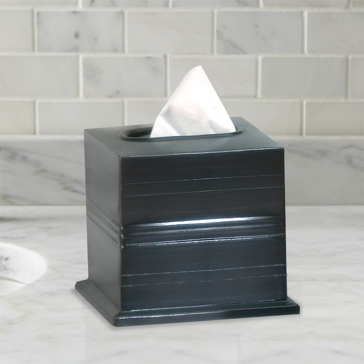 Tissue Box | Stainless Steel Square Facial Tissue Box Holder | Oil Rubbed Bronze Finish