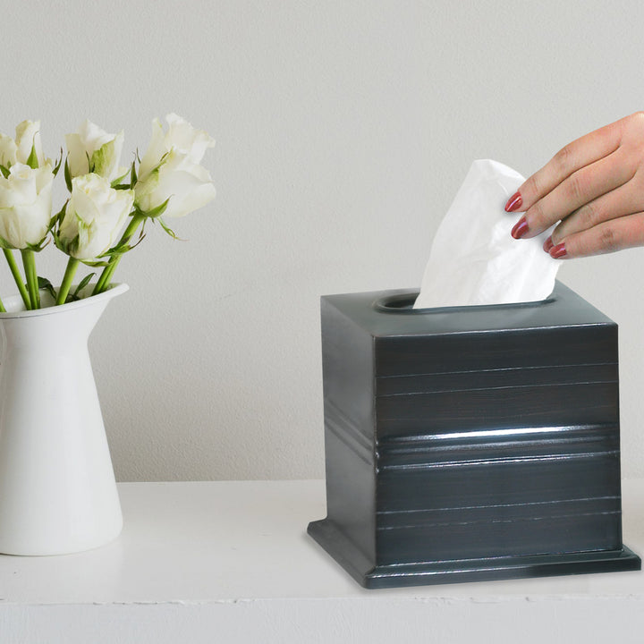 Tissue Box | Stainless Steel Square Facial Tissue Box Holder | Oil Rubbed Bronze Finish