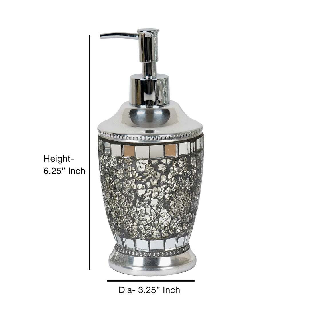 Liquid Soap Dispenser Pump Bottle | Bathroom Vanity & Kitchen Sink,Holds Soap,Lotion & Sanitizer | Ice Mosaic