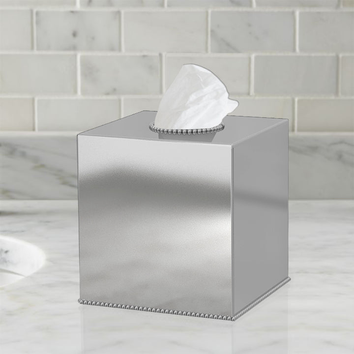 Tissue Box | Stainless Steel Square Facial Tissue Box Holder | Shiny Finish