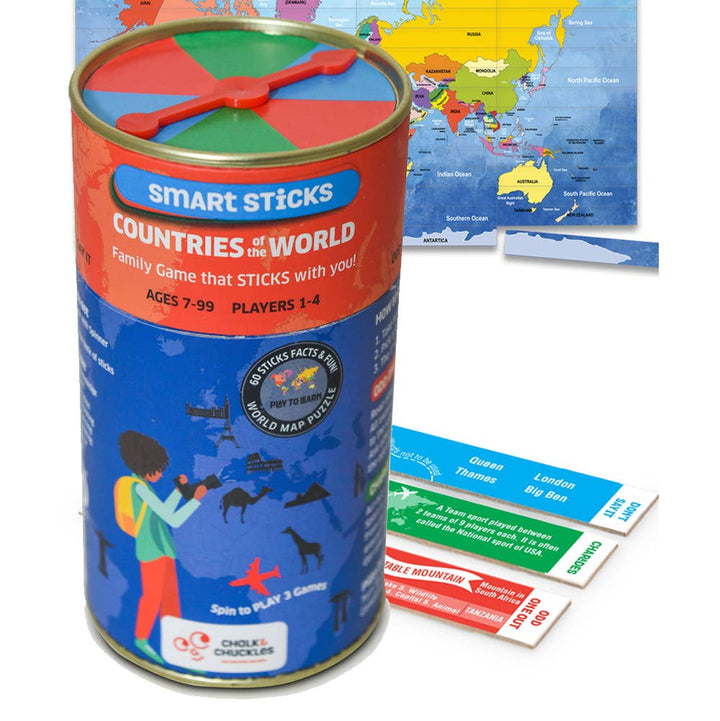 Smart Sticks-Countries Of The World Fun Learning Family And Travel Game