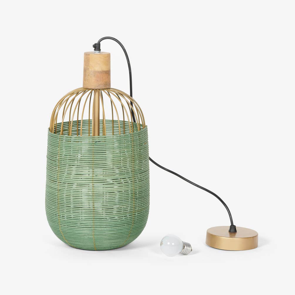 Henka Green Hanging Lamp Tall