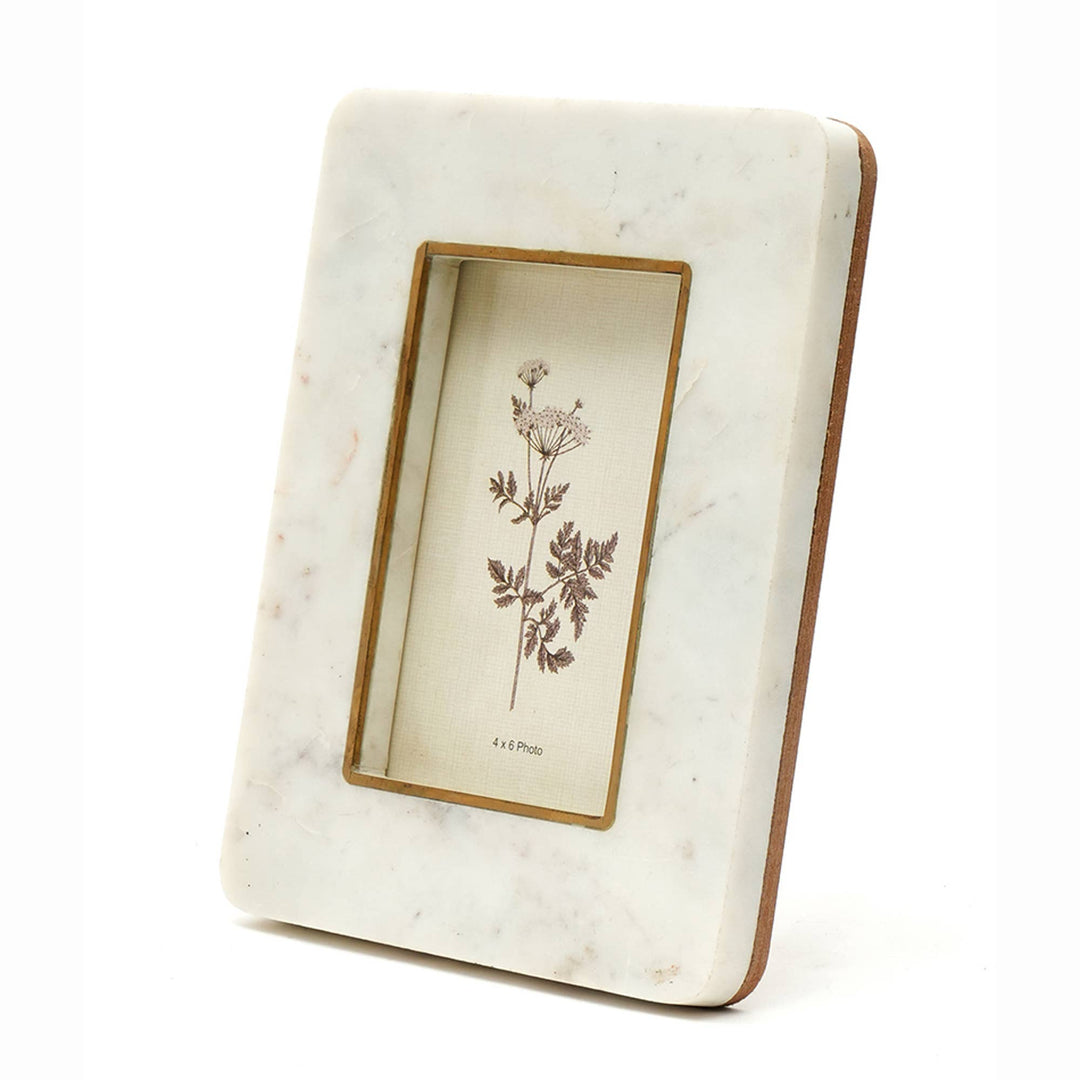 Marble and Brass Photo Frame 4"x 6" photo size