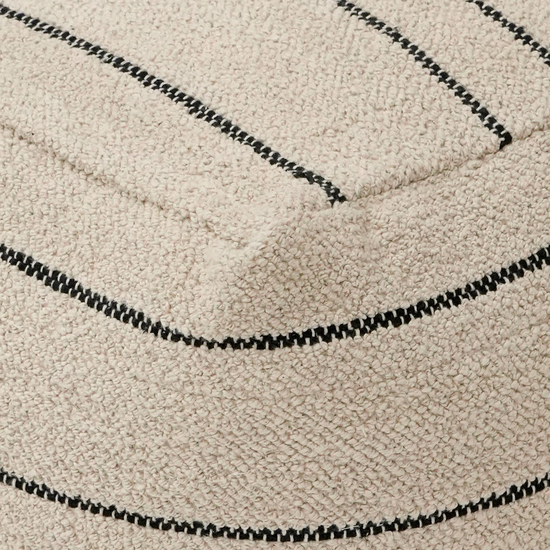 Artisan Weave Pouf 18"x18" - Decorative Pouf for Living Room, Bedroom, & Home Decor