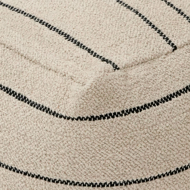 Artisan Weave Pouf 18"x18" - Decorative Pouf for Living Room, Bedroom, & Home Decor