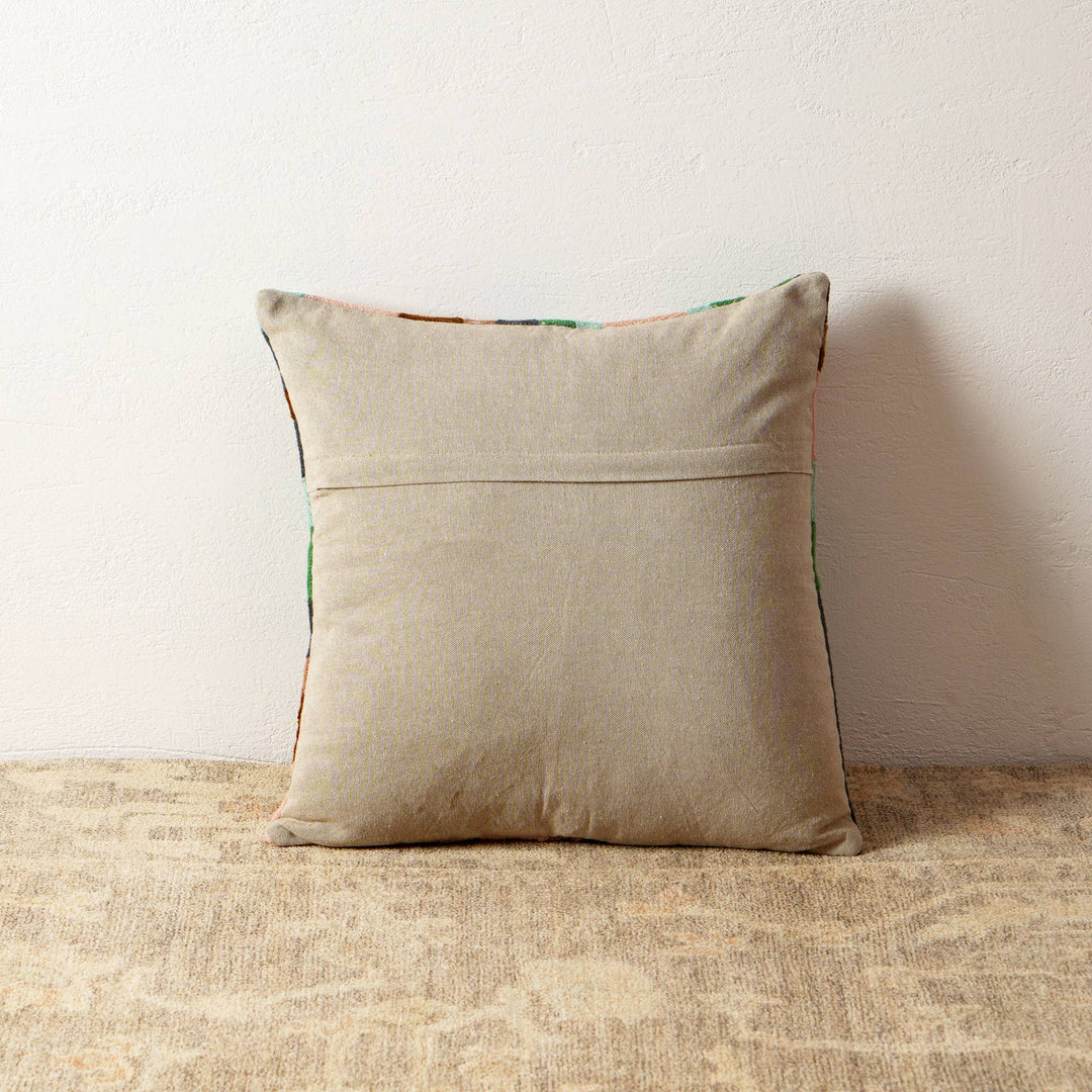 Decorative Cotton Embroidered Throw Pillow - 18" X 18"