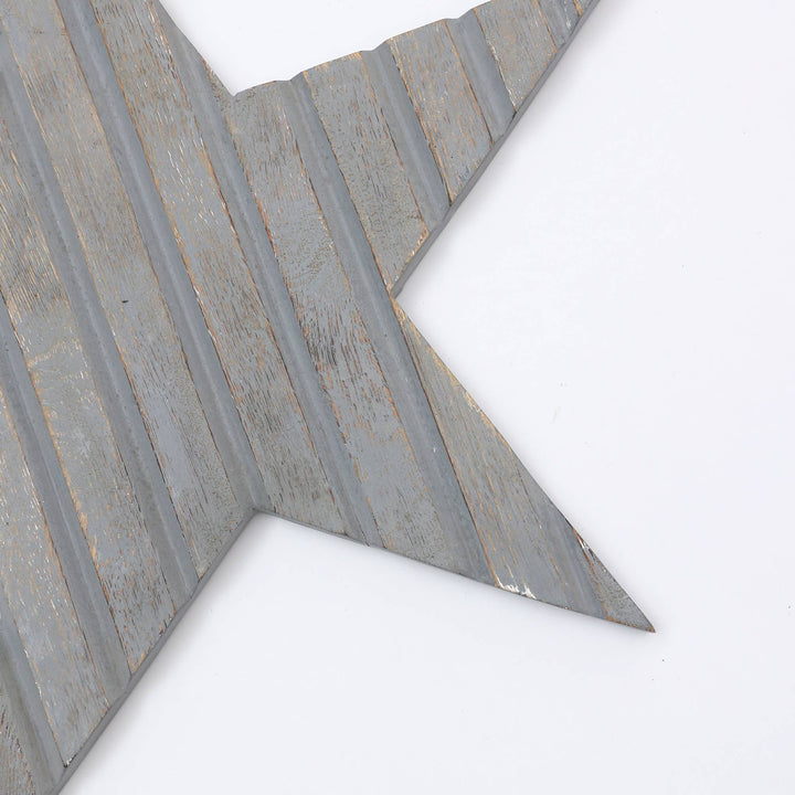 Hand Craved Wooden Star Wall Decor