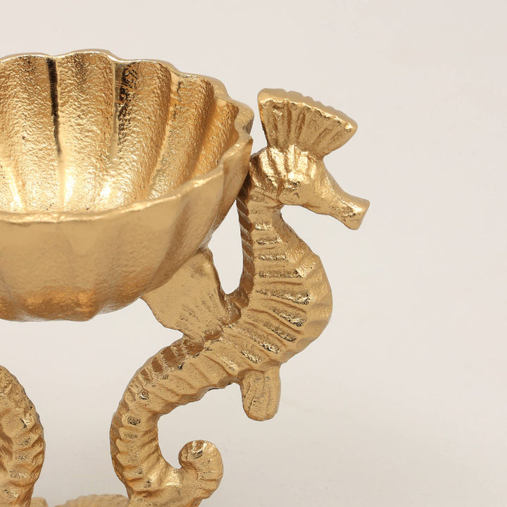 Decorative Bowl with Antique Gold Finish - Table Décor