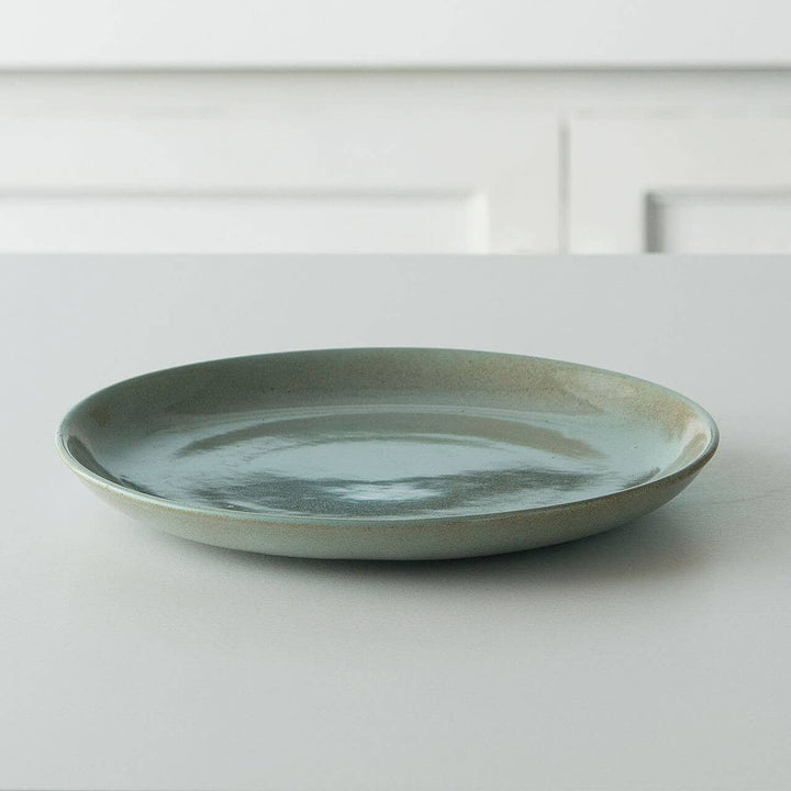 Aqua Rustic Ceramic Dinner Plate