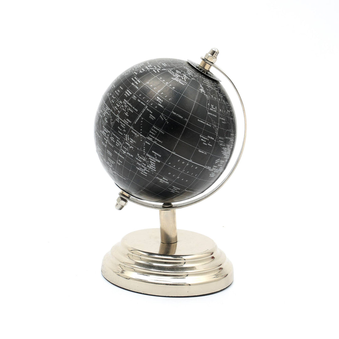 Tabletop Decorative Globe on Aluminum Base - 6"(H)