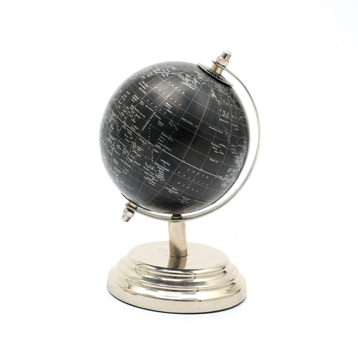 Tabletop Decorative Globe on Aluminum Base - 6"(H)