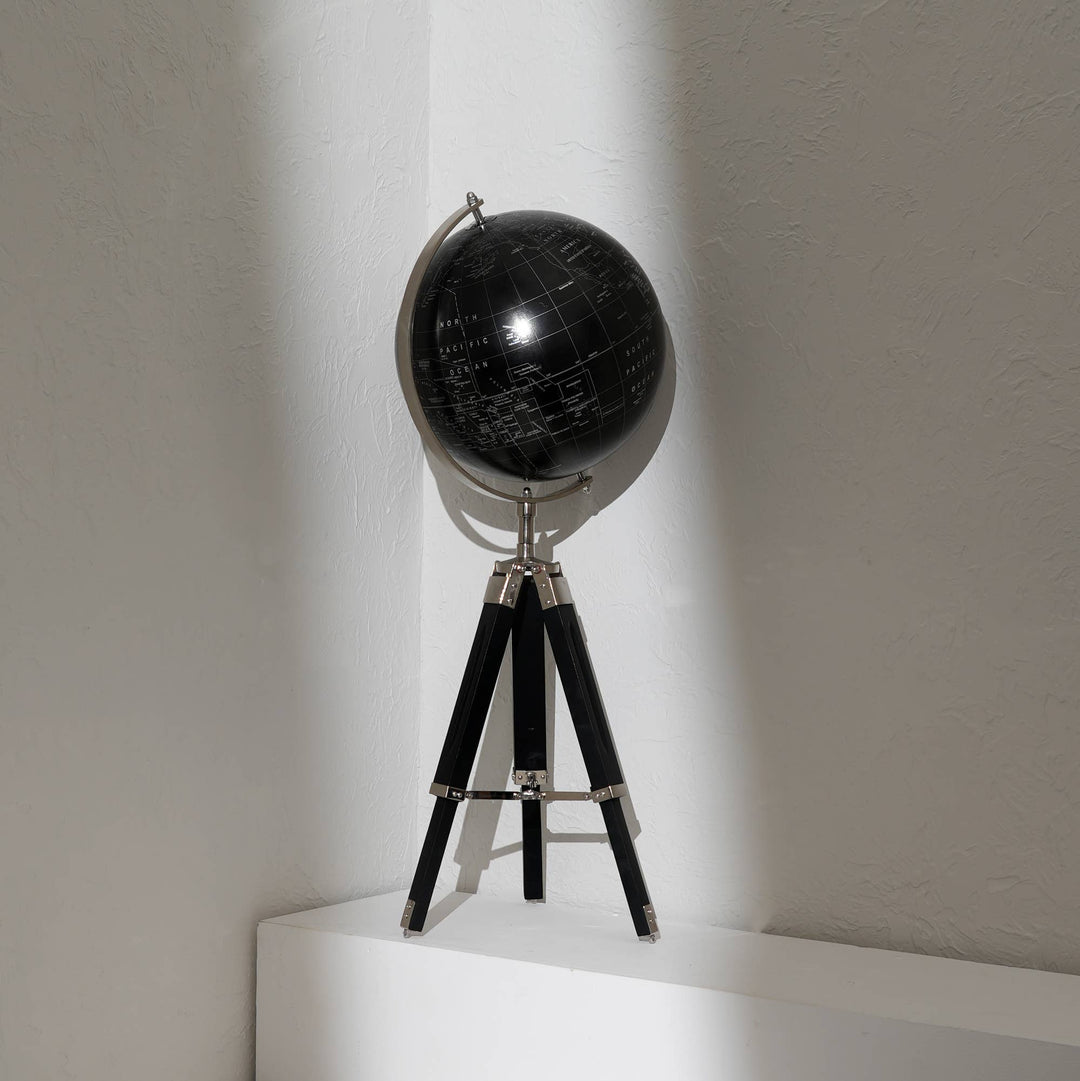 Tabletop Decorative Globe on Aluminum Tripod Stand - 32"(H)