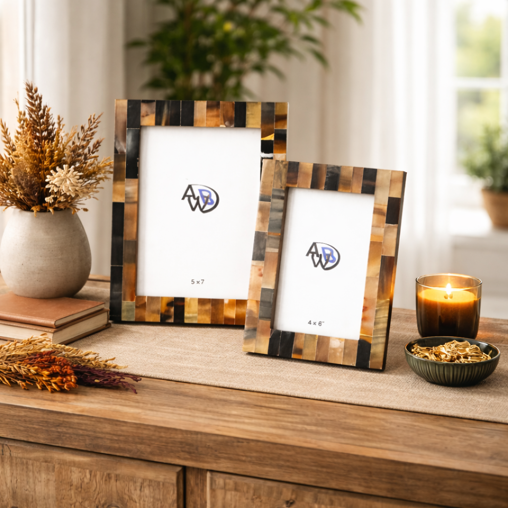 Resin Photo Frame Set of 2 | Mango Wood Decorative Picture Frames