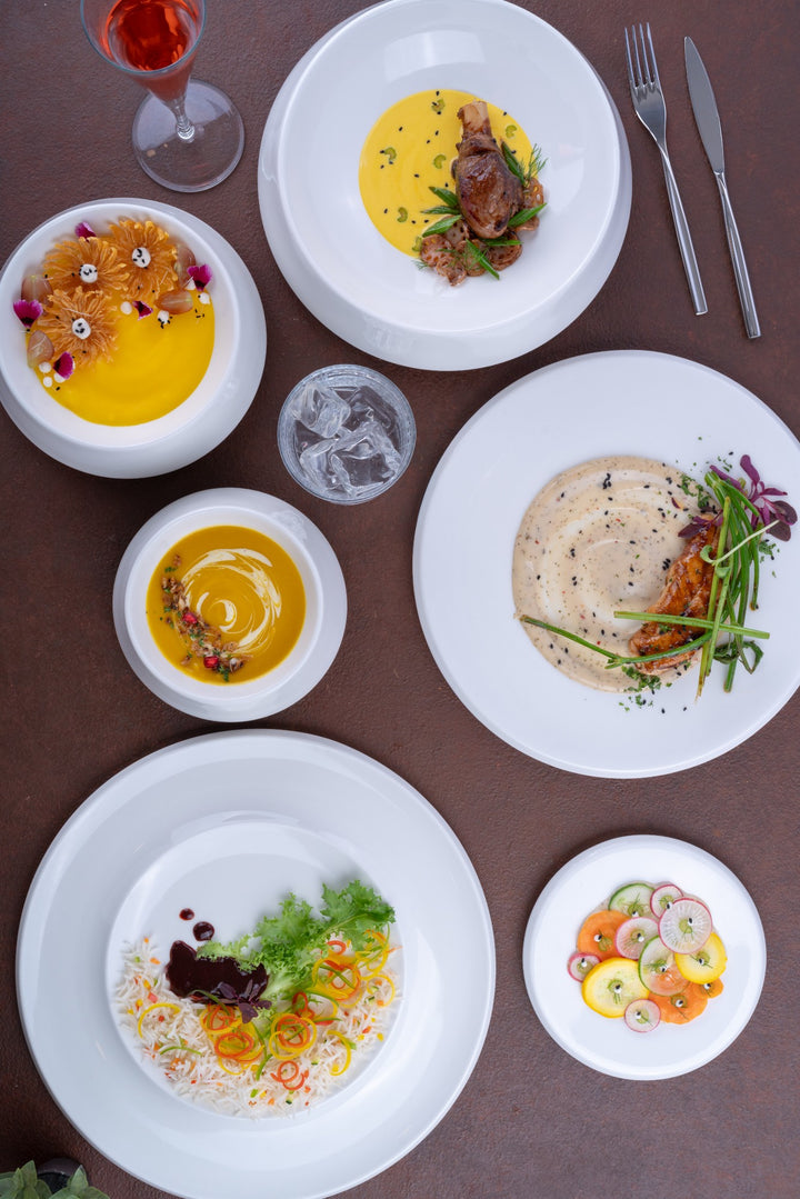 Porcelain Plate | Artistic & Modern Serveware | Set of 6