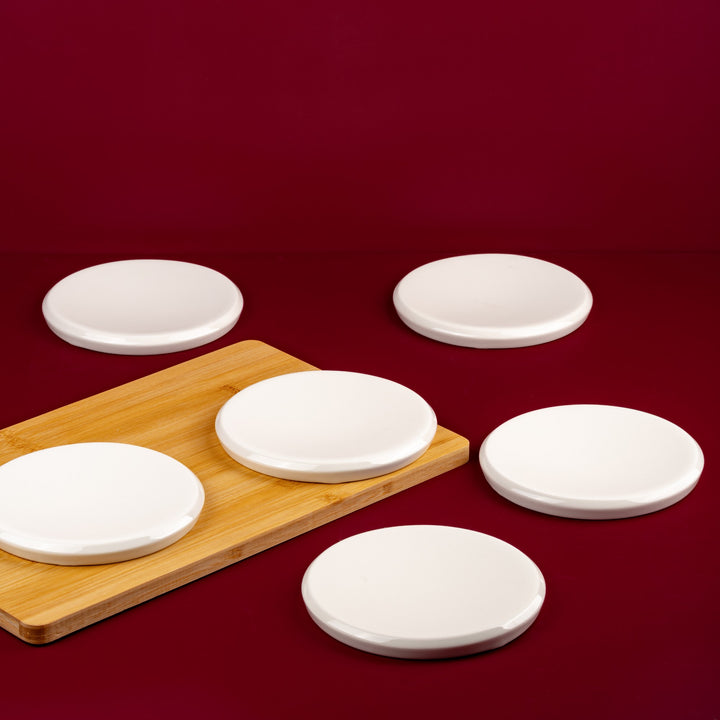 Porcelain Plate | Artistic & Modern Serveware | Set of 6