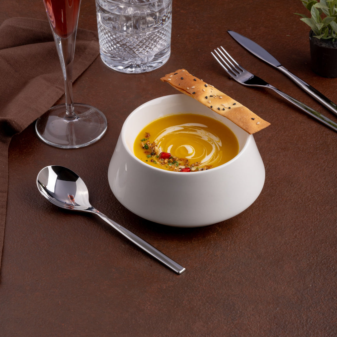 Porcelain Bowl | 6" Non Stackable Slide Bowl | Set of 6