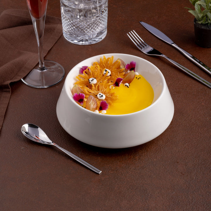 Porcelain Bowl | Non Stackable Slide Bowl | Set of 6