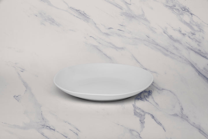 Porcelain Deep Dinner Plate | Uneven Shape | Set of 6