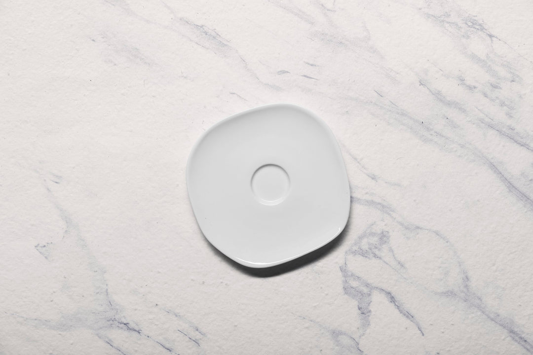 Porcelain Saucer | Uneven Shape | Set Of 12
