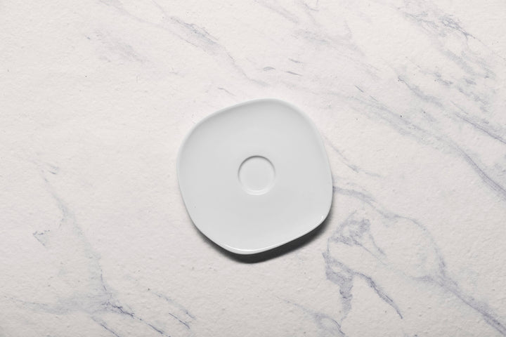 Porcelain Saucer | Uneven Shape | Set Of 12