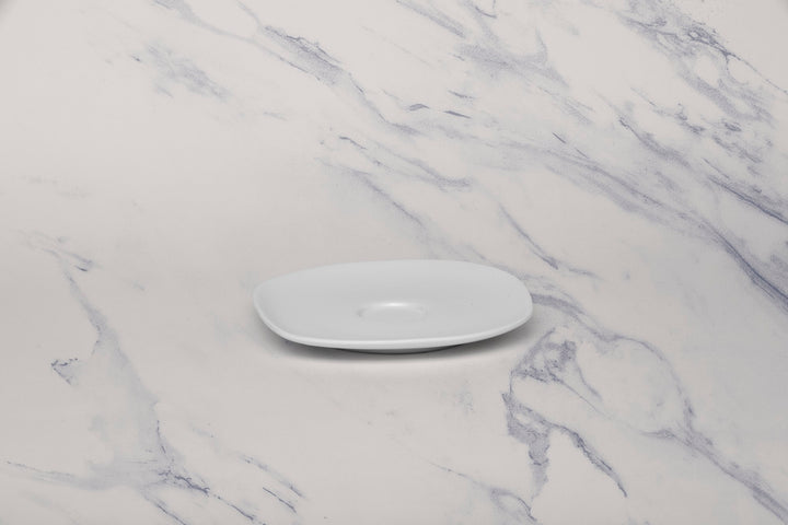 Porcelain Saucer | Uneven Shape | Set Of 12