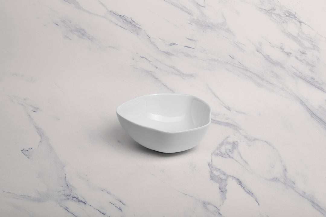 Porcelain Non Stackable Bowl | 3.75", Uneven Shape | Set of 12
