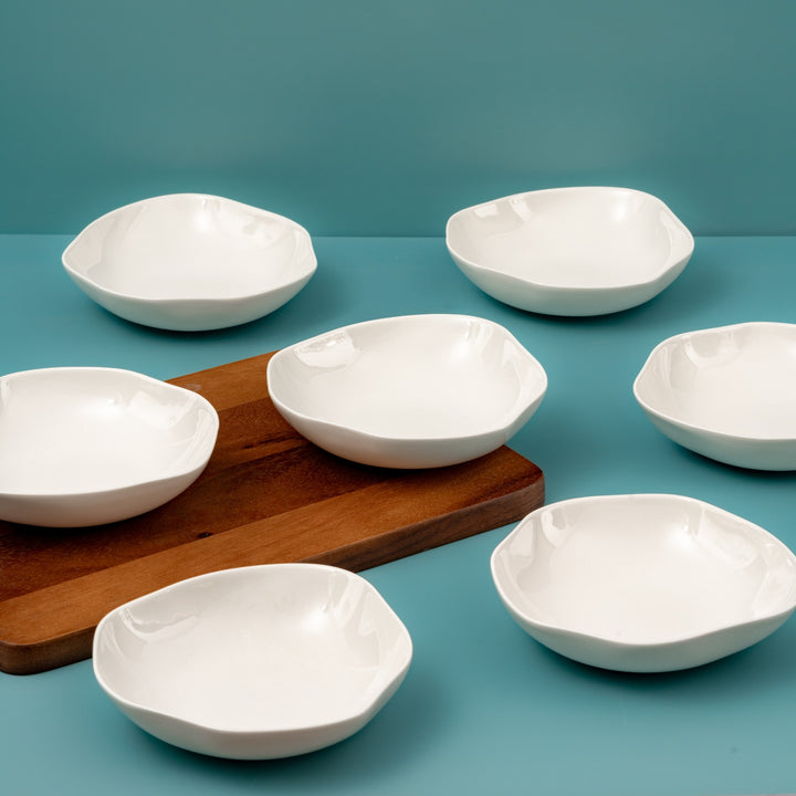 Porcelain Non Stackable Bowl | 6.6", Ivory | Set of 8