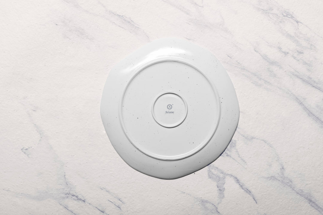 Porcelain Flat Dinner Plate | Uneven Shape | Set of 6