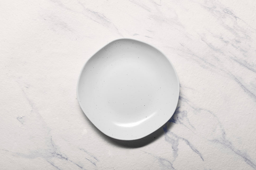 Porcelain Deep Dinner Plate | Uneven Shape | Set of 6