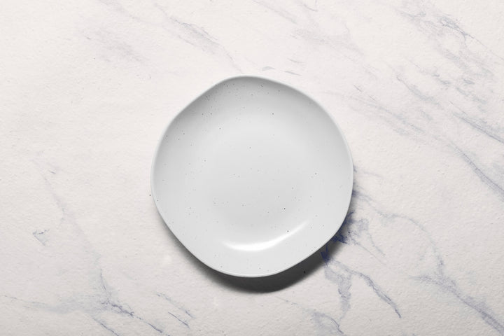 Porcelain Deep Dinner Plate | Uneven Shape | Set of 6