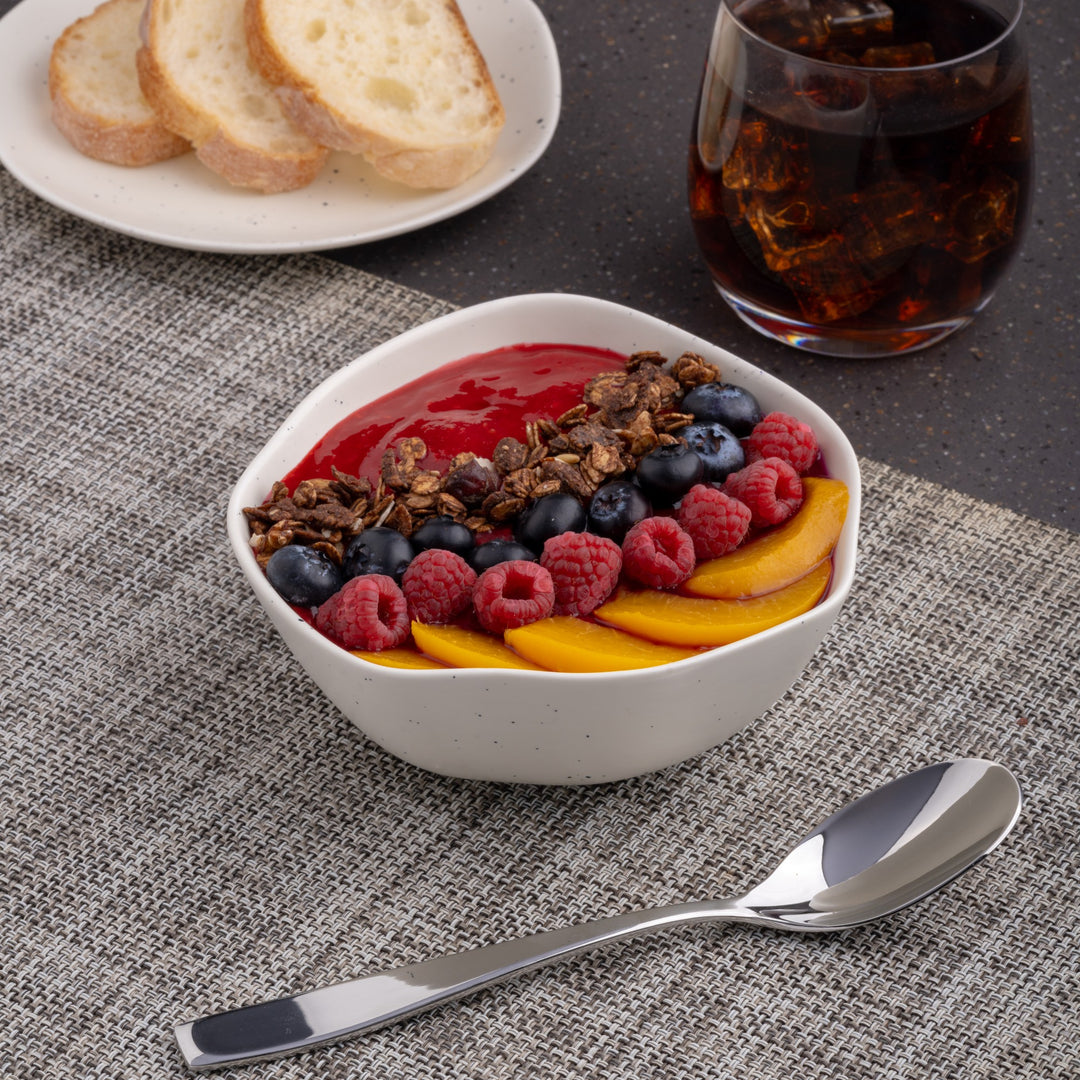 Porcelain Non Stackable Bowl | 5.5", Linen Dotts | Set of 12