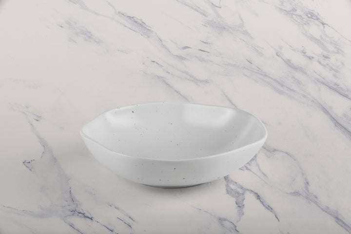 Porcelain Non Stackable Bowl | 6.6" Linen Dotts | Set of 6
